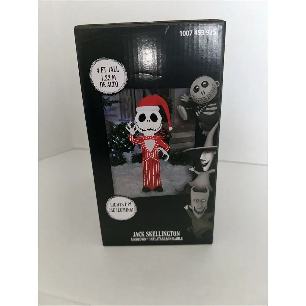 Disney 4 ft Jack Skellington Gemmy Christmas Holiday Inflatable Indoor Outdoor‎